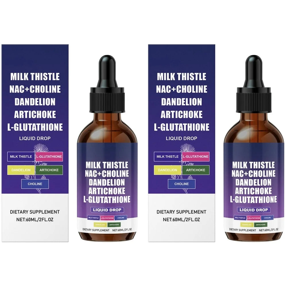 Milvora Liver Reset — Milk Thistle, NAC & Glutathione Liquid Drops (60ml, 30-Day Supply)