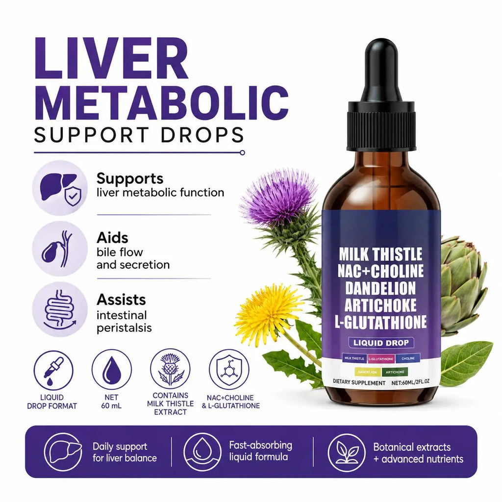 Milvora Liver Reset — Milk Thistle, NAC & Glutathione Liquid Drops (60ml, 30-Day Supply)
